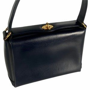 Gucci Rare Navy Vintage Leather Hand Bag